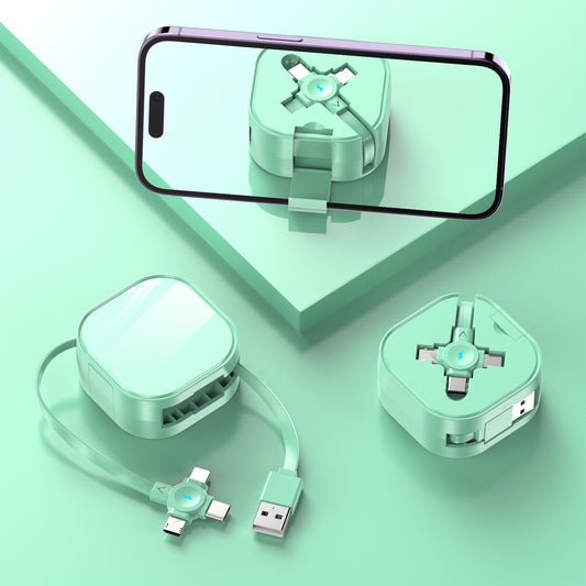 3in1ブラケット伸縮データケーブル スマホケーブル